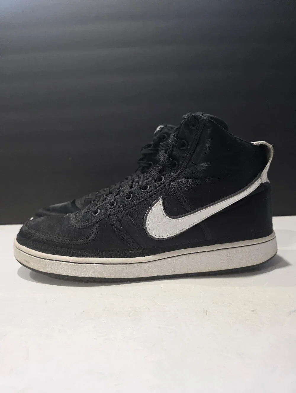Nike Vandal High Supreme Black White Nylon Retro Basketball Sneakers Men's 12